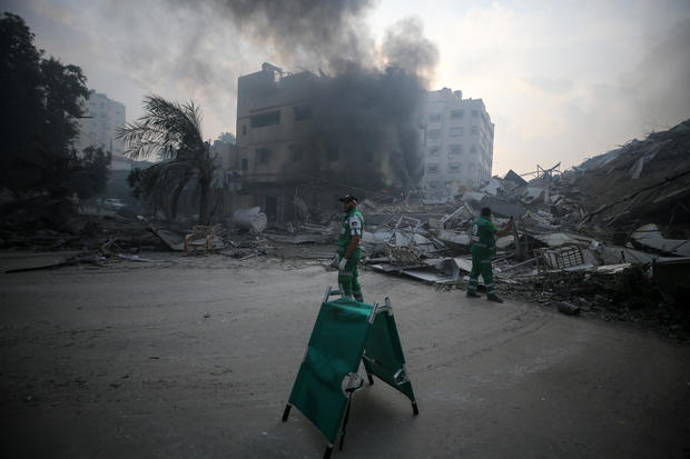 Aftermath Of Israeli Airstrike In Gaza, Palestine 